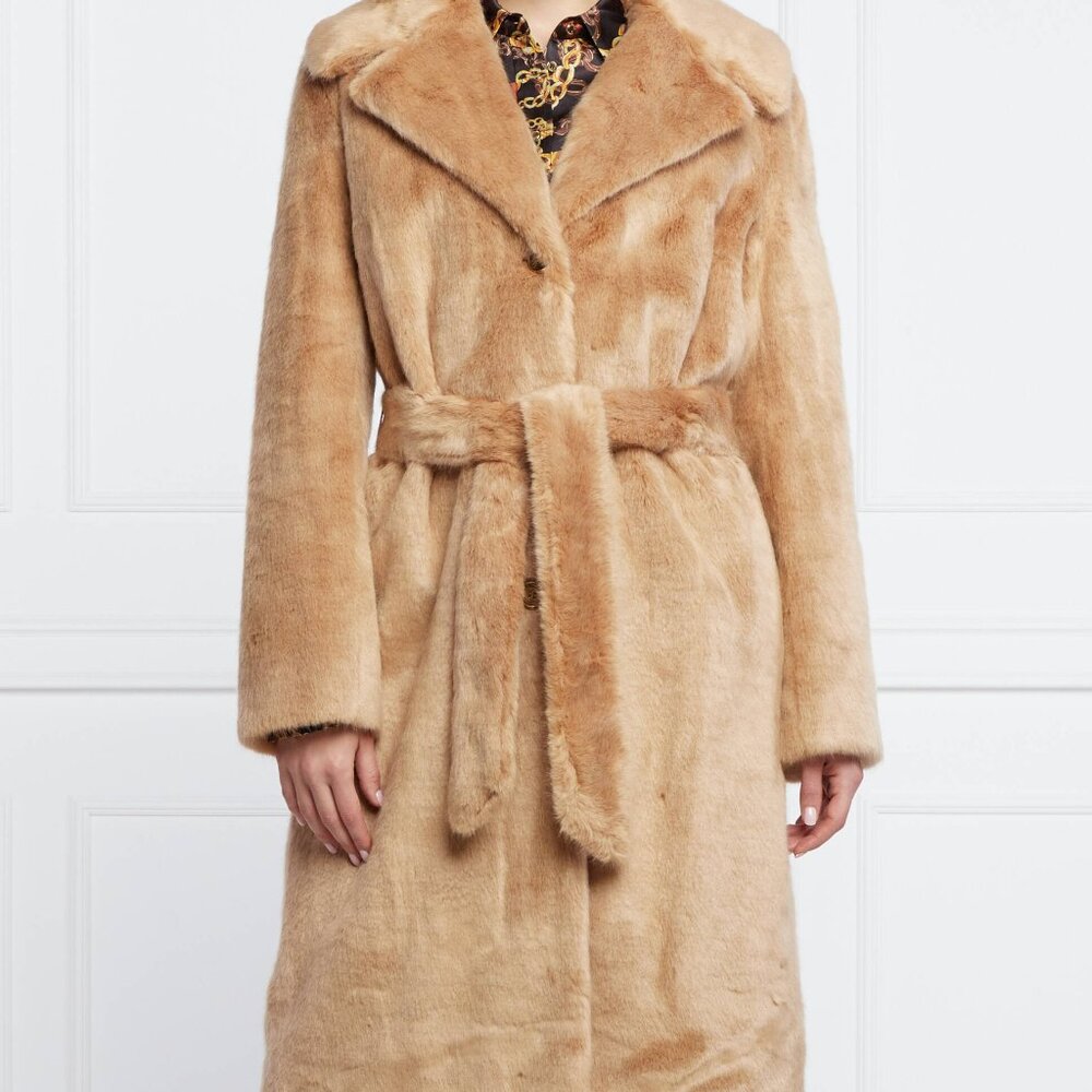 marciano jane faux fur coat